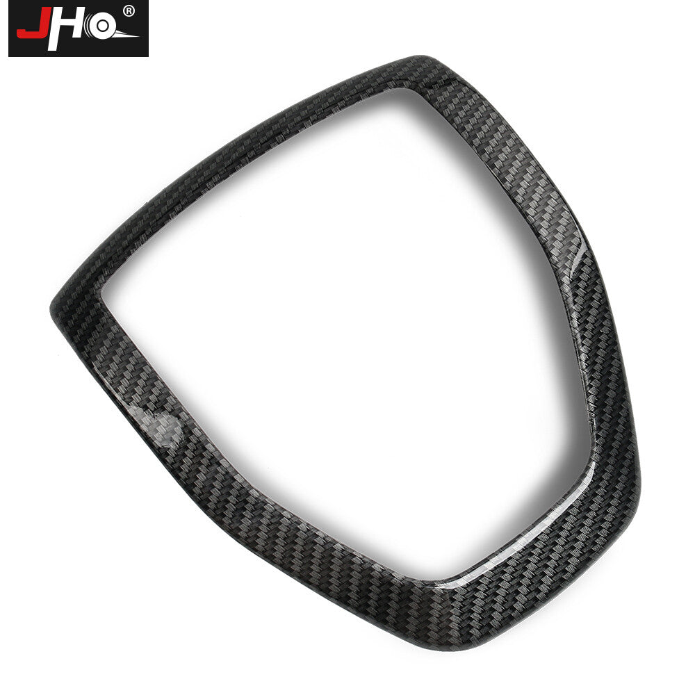 Carbon Fiber Steering Wheel Frame Trim Decor Black for Ford Explorer 2013-2018