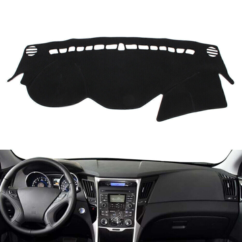 for Hyundai Sonata 8 2010-15 Leather Dash Mat Dashboard Cover Dashmat Carpet Pad