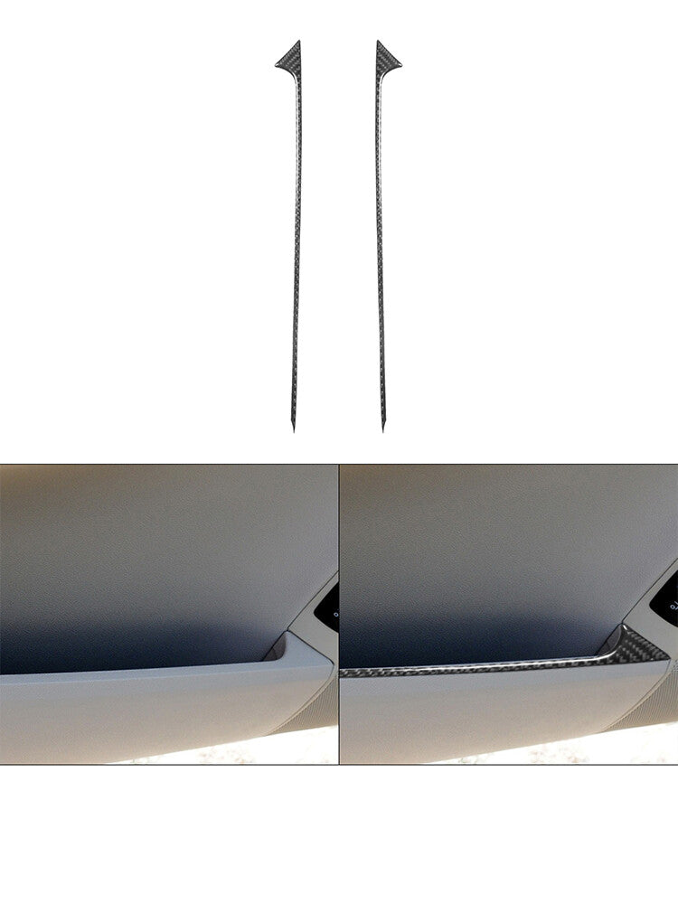 for Mercedes R-Class 2009-2012 Front Door Storage Trim Strip Cover Carbon Fiber