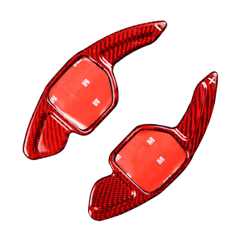 Red Steering Wheel Shift Paddle Shifter Real Carbon Fiber for Audi for A5 Q5 Q7 S5