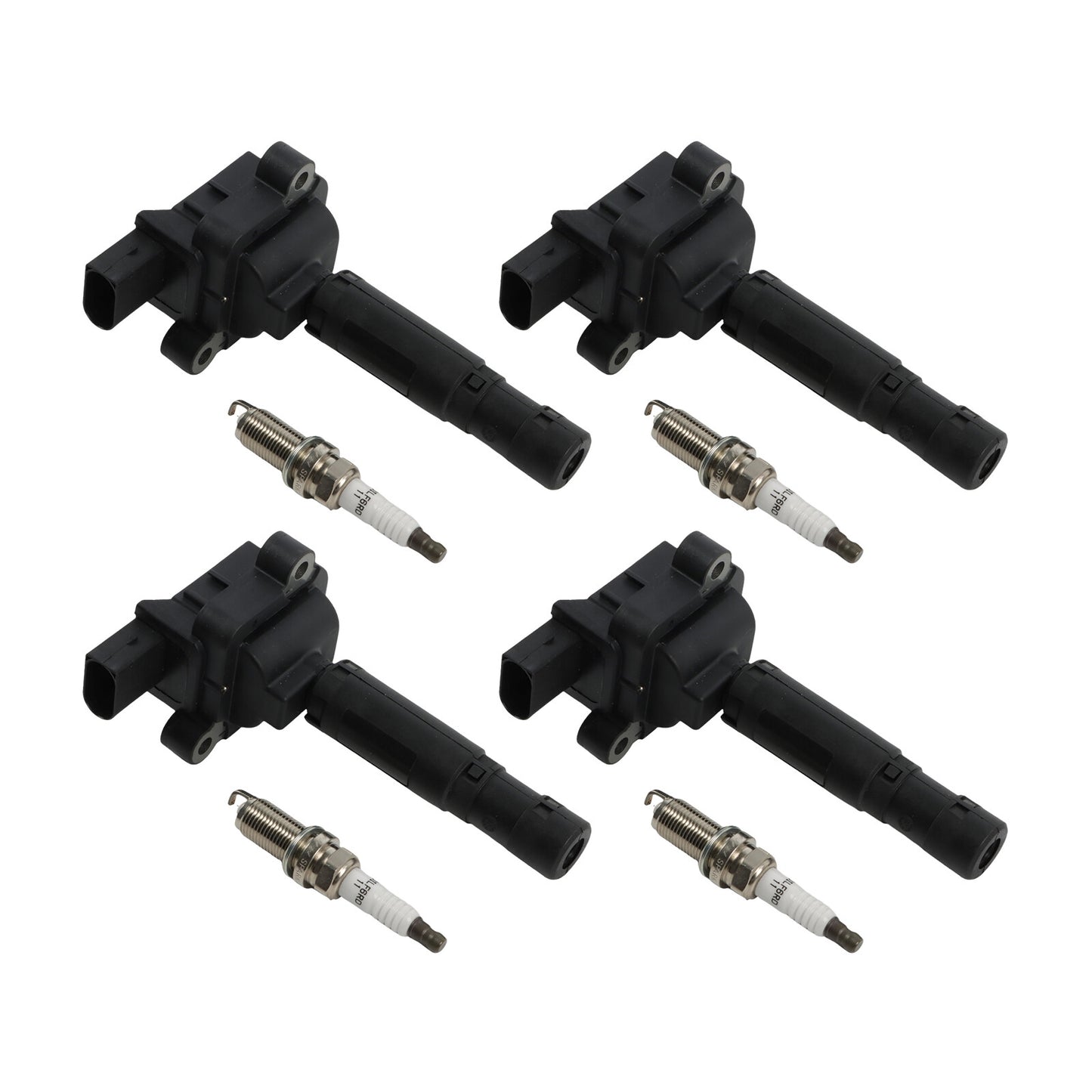 4pcs ignition coils+ Iridium Spark Plugs for Mercedes 2003-2005 C230 UF555+4704