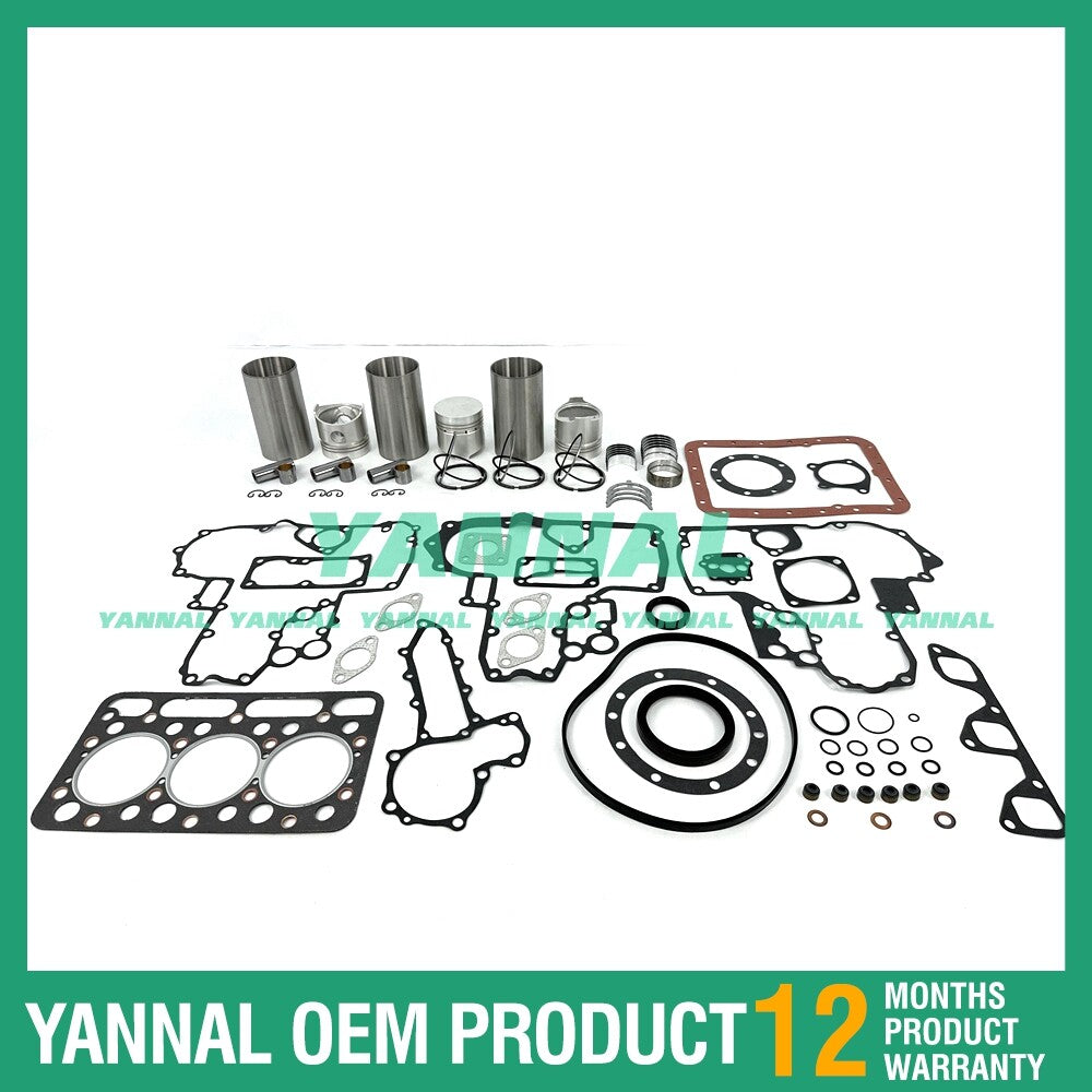 D1301 Overhaul and Reconstruction Kit with Shims and Bearings for Kubota Excavator Engines