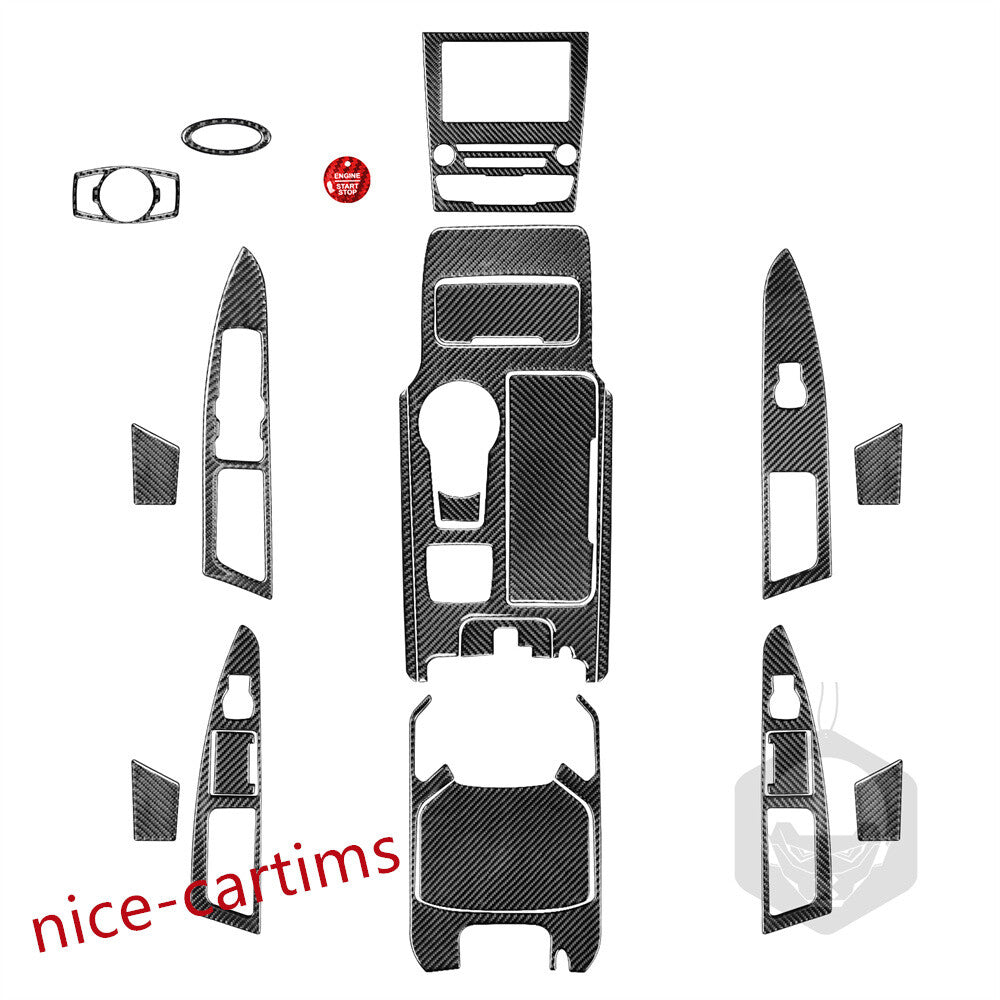 23Pcs Carbon Fiber Interior Full Set Trim Kits for Ford Fusion Mondeo 2013-2019
