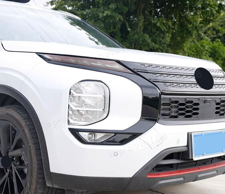 for Mitsubishi Outlander 2022-2024 Black Front Grille Both Side Accessory Covers