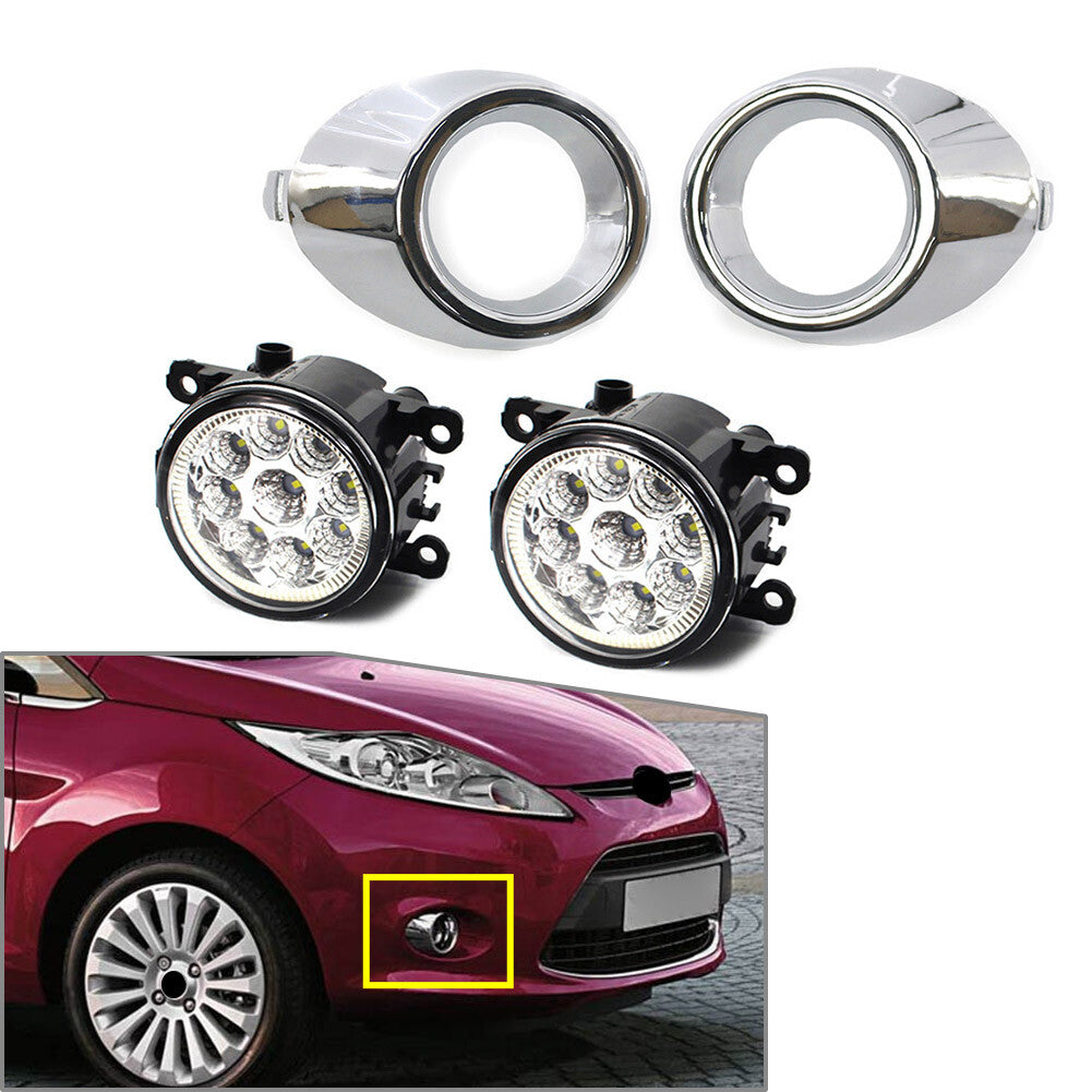 Tagfahrlicht Nebel Fahrlicht-Nebellicht Rahmenabdeckung f¨¹r for Ford Fiesta 08-12