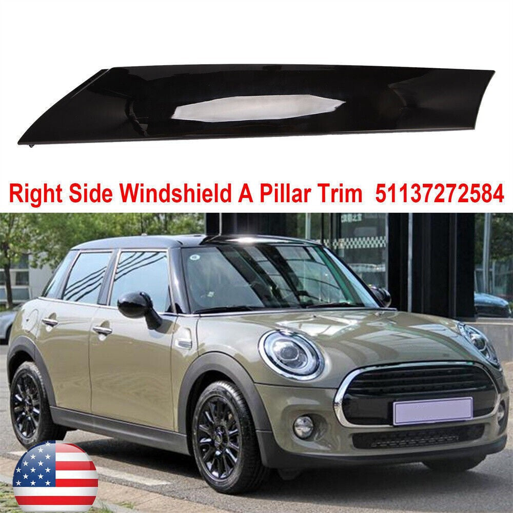 Auto Front Right Side Exterior Molding Windshield A Pillar Trim for Mini Cooper