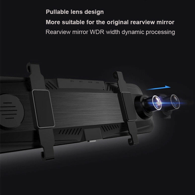 Car DVR Rear View Camera 10 Full Touch Screen Dash Cam Dual Lens Video Recorder