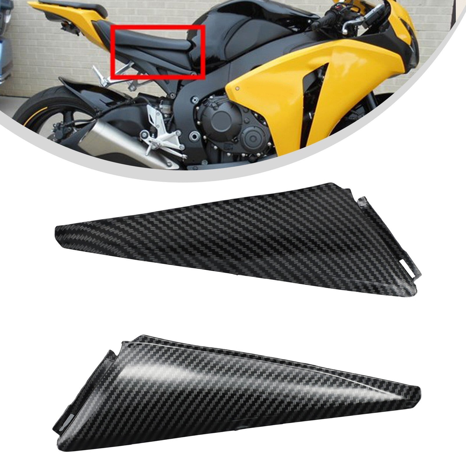 Side Driver Tank Cover Fairing Carbon-Fiber For CBR1000RR 2008-2011 for Honda