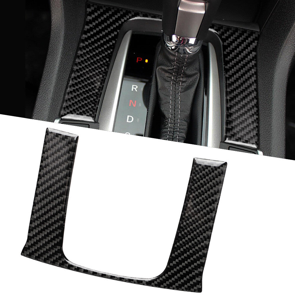 for Honda for Civic 10th 2016-2019 Carbon Fiber Shift Interior Gear Cover Panel Trim