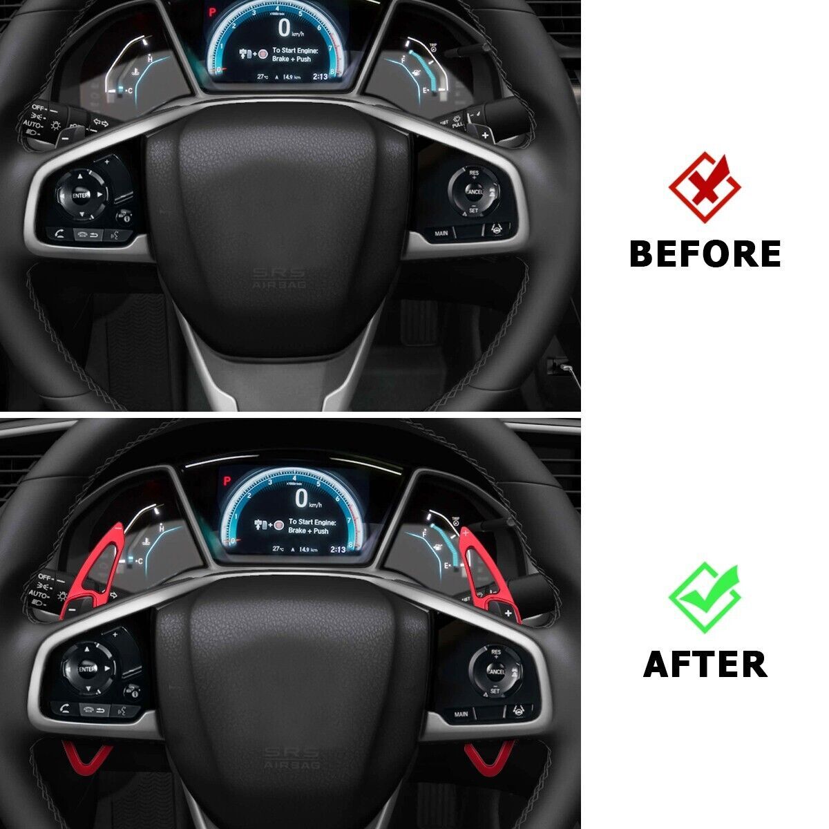 Steering Wheel Paddle Shifter Extension for Honda Accord for Civic CRV for Acura