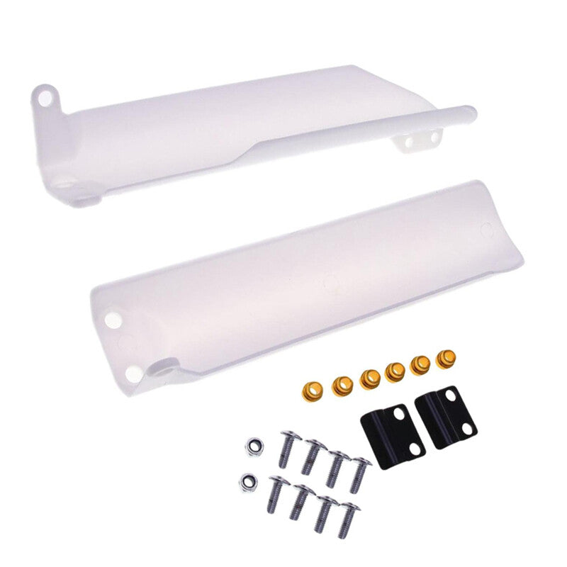 A pair of 270mm front fork guards and fender covers suitable for 125cc, 140cc, and 160cc motorcycles and bicycles.