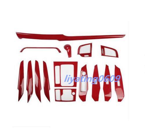 15-piece Red Carbon Fiber Style Interior Trim Kit for Mazda 6 2017-2018