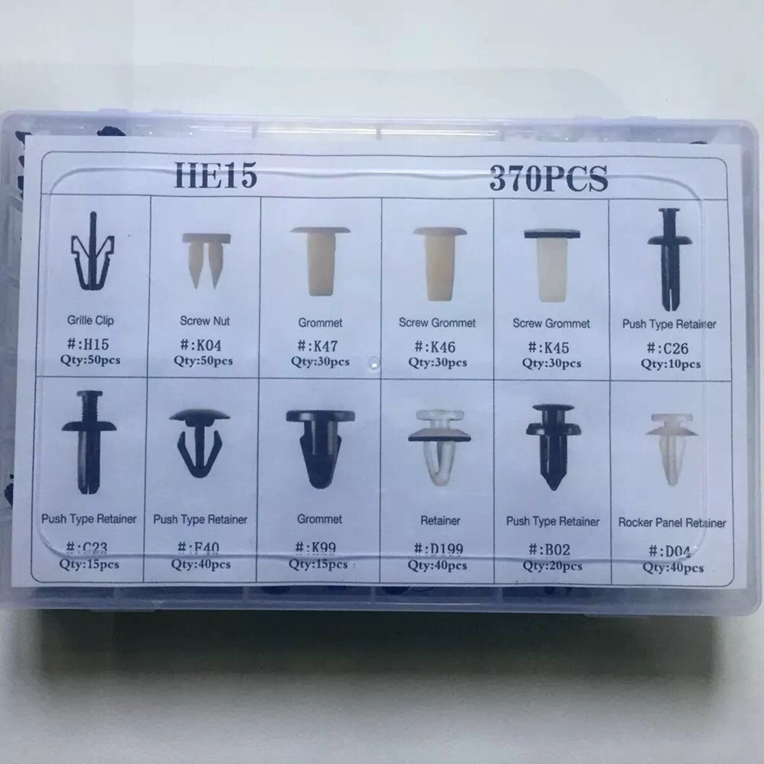 New 370X for Mitsubishi Trim Clip Retainer Panel Bumper Body Fastener Assortment