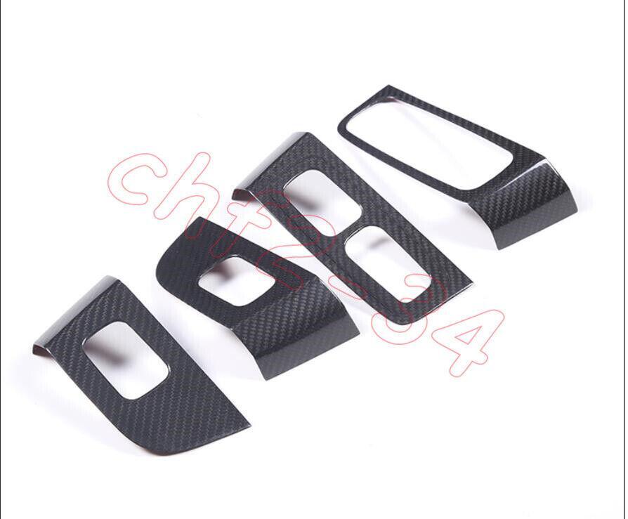 for Porsche Taycan 2020-2023 Dry Carbon Window Lift Panel Switch Cover Trim 4PCS