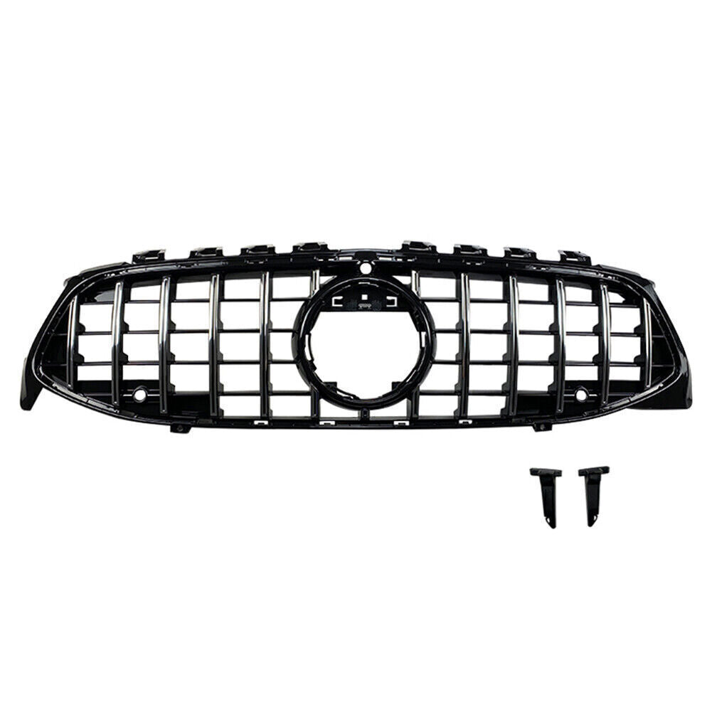 GT R Style Car Front Upper Grille Silver Fit for Mercedes-Benz CLA C118 CLA180 20-Up