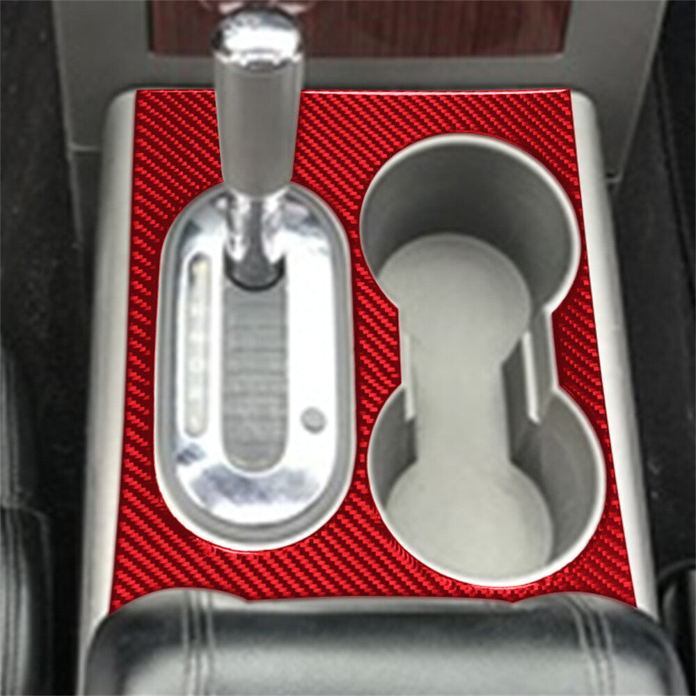 Red Carbon Fiber Center Console Gear Shift Panel Trim for Ford F-150 FX4 2004-08
