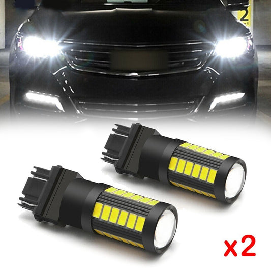 2pc 3157 White LED Bulbs Daytime Running Light DRL for Chevy 1500