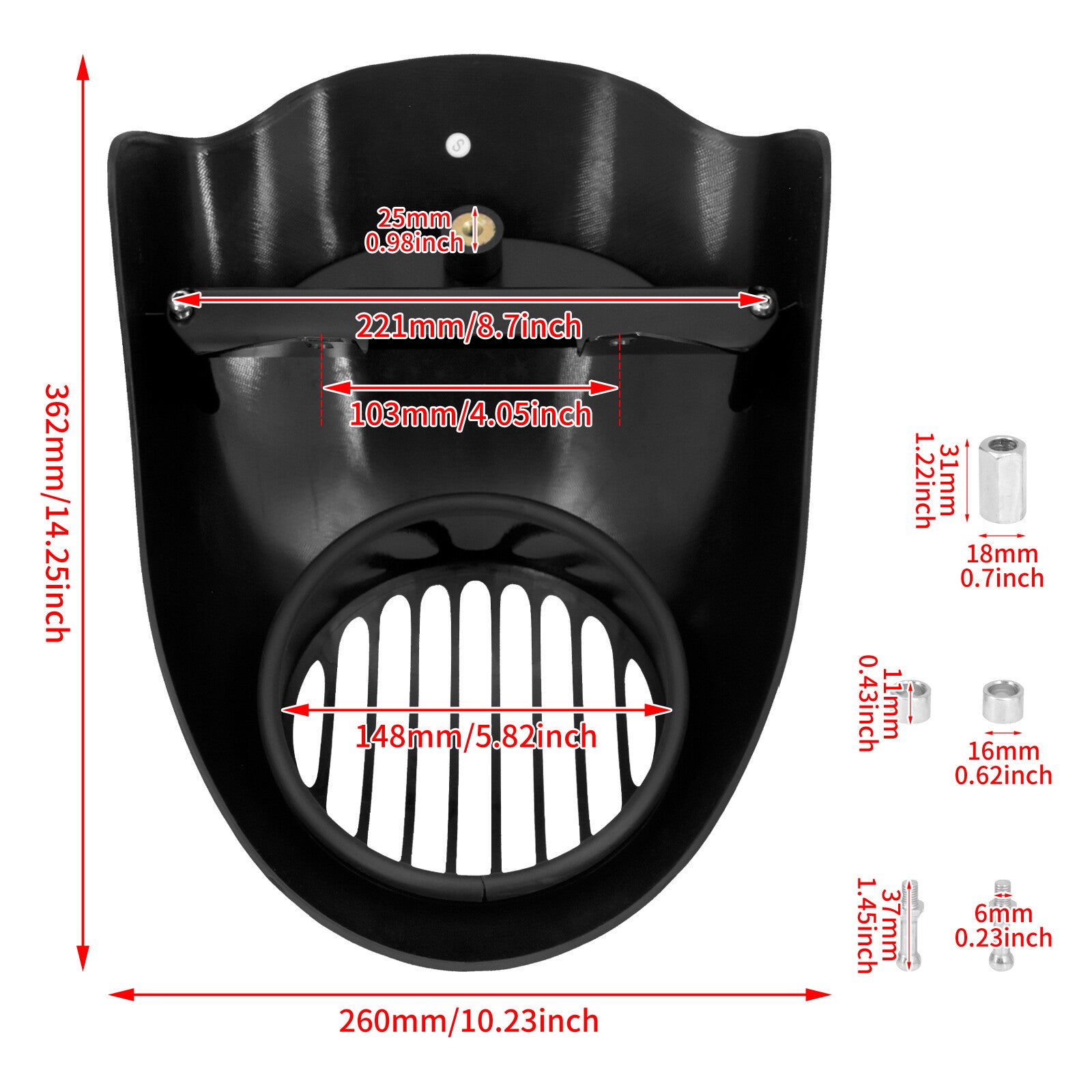 Headlight Fairing Cowl Grill Mask for Harley 39mm Fork Dyna Low Rider 1973-2023