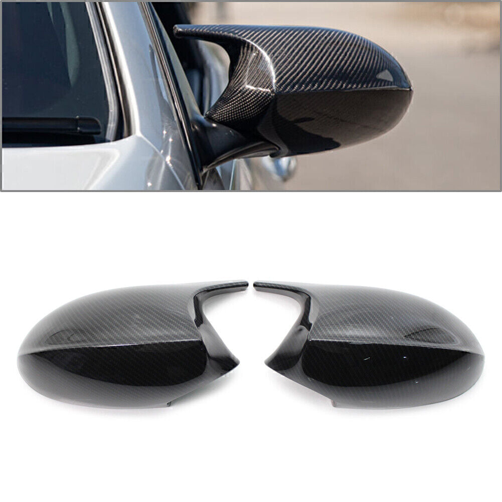 Carbon Fiber Pair Rear view mirror cover trim for BMW E90 E91 328i 328xi 335xi