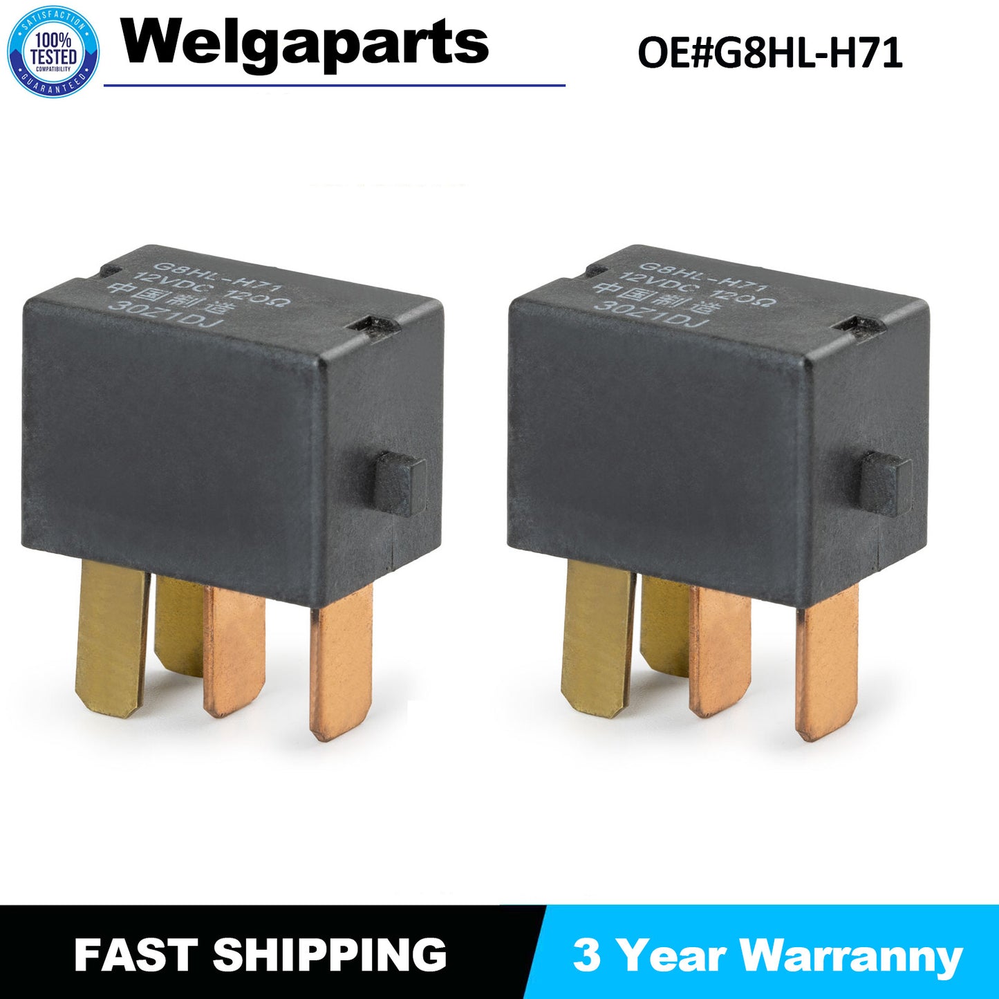 2PCS A/C Compressor Relay for Honda Odyssey Pilot Ridgeline CR-V CR-Z G8HL-H71