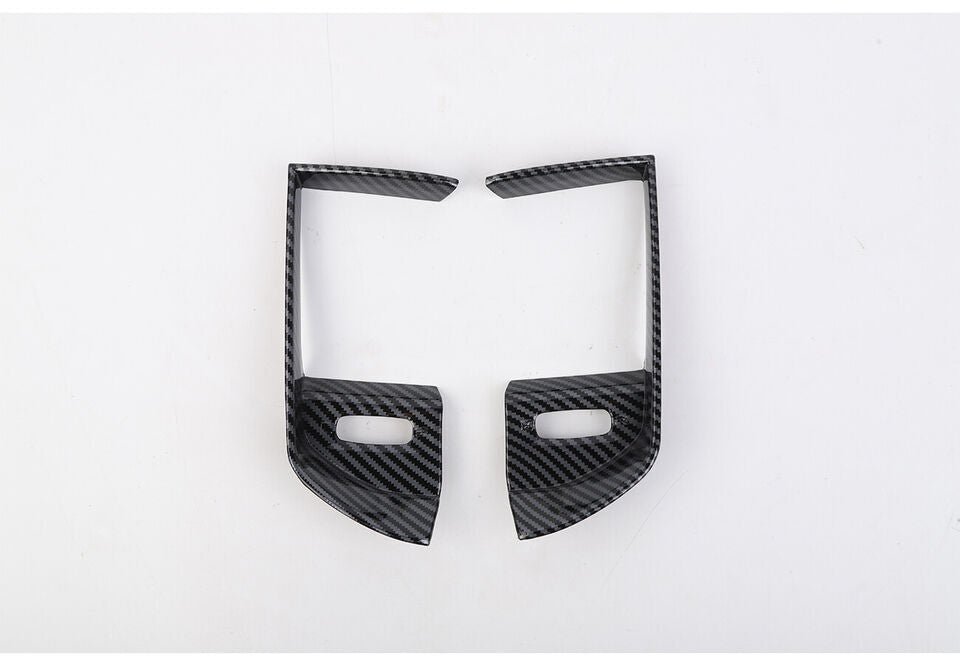for Dodge for Ram 1500 19-23 Carbon Fiber ABS Console Air Condition Vent Cover Trim