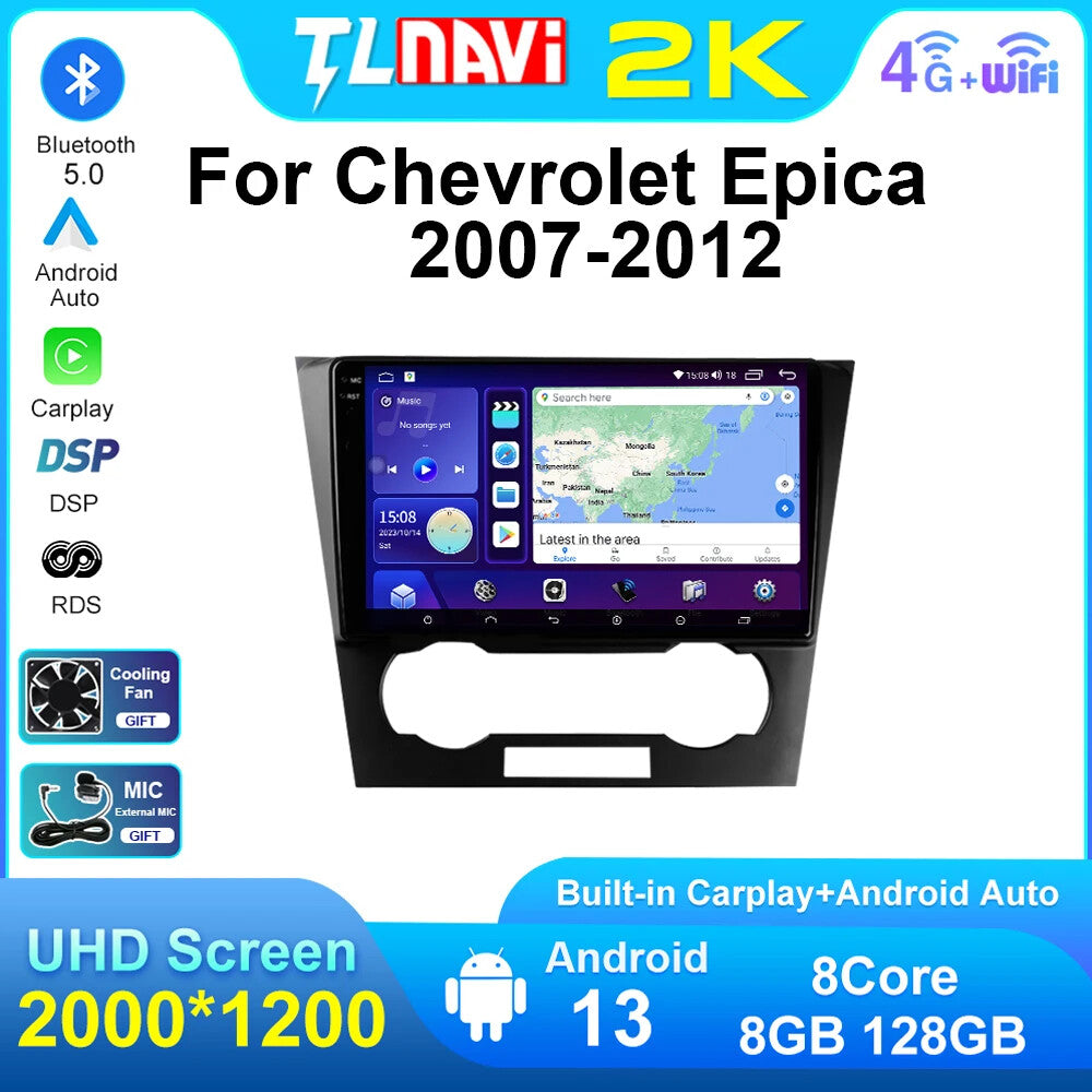 for Chevrolet Epica 2007-2012 CarPlay Car Radio Stereo Auto Player GPS Screen