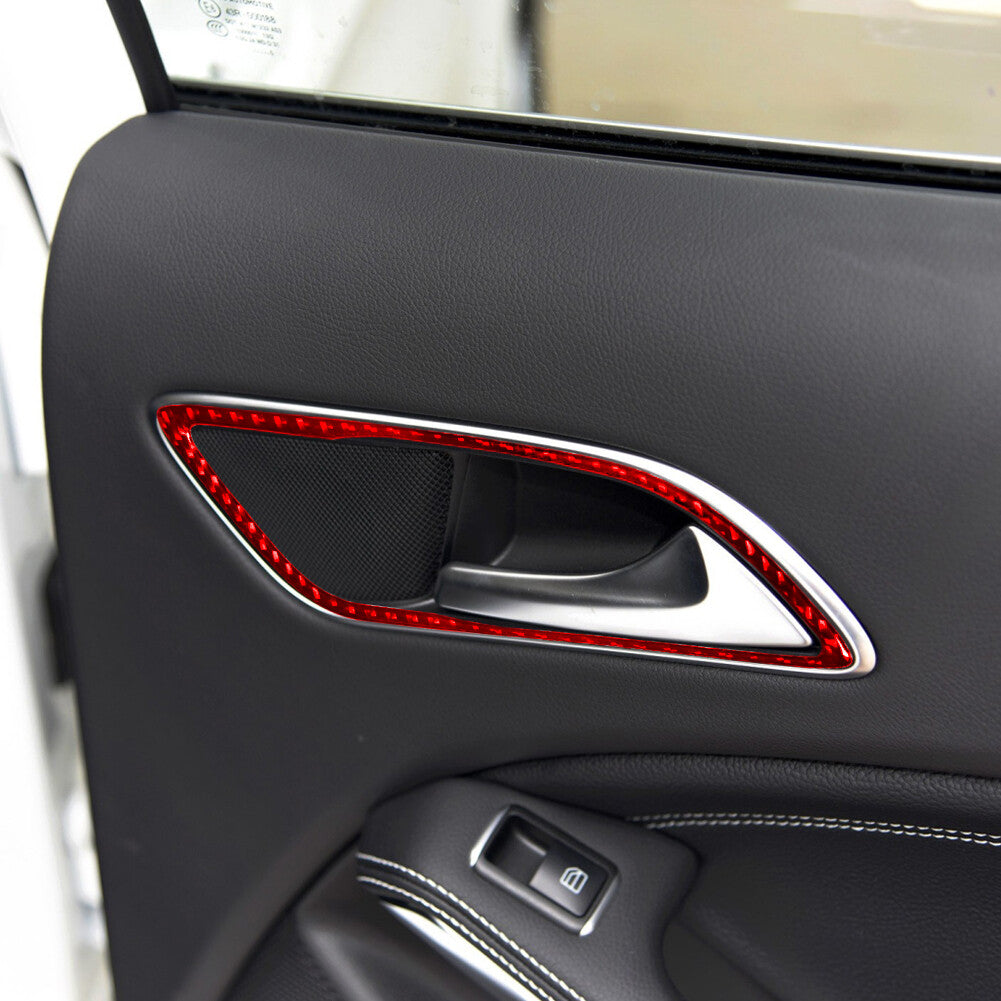 Red Rear Door Handle Trim for Mercedes-Benz CLA 2014-2018, GLA 2015-2018