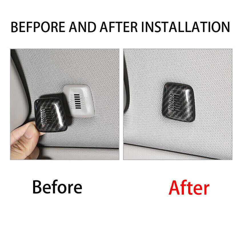 for BMW 5 Series 2011-2017 ABS Carbon Fiber Inner Microphone Horn Cover Trim 2P