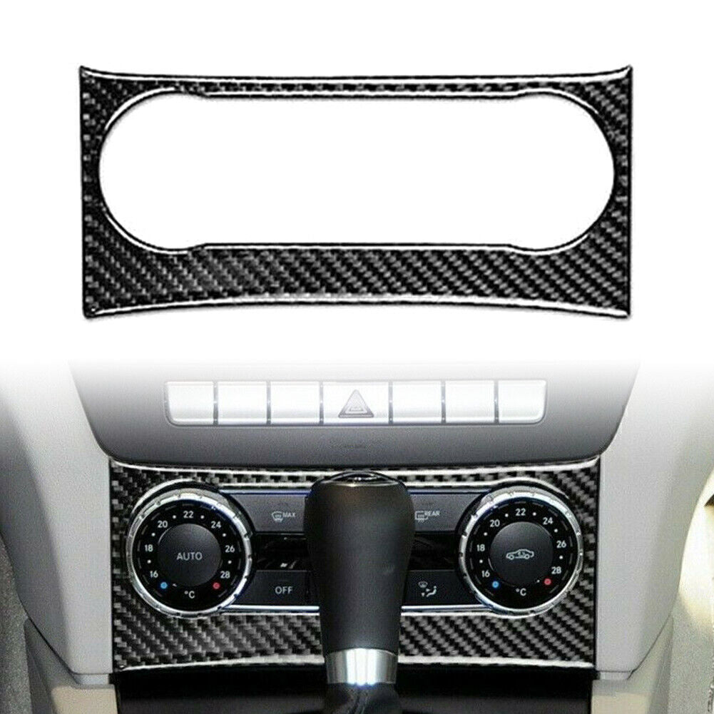 Air Conditioning Panel Cover Trim Carbon Fiber for Mercedes-Benz C Class W204