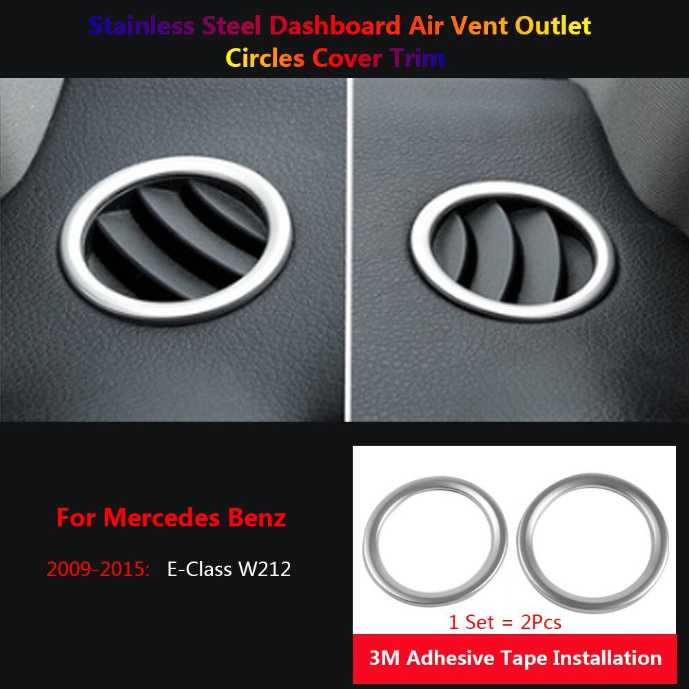Stainless for Mercedes-Benz E W212 Car Dashborad Air AC Vent Outlet Cover Trims
