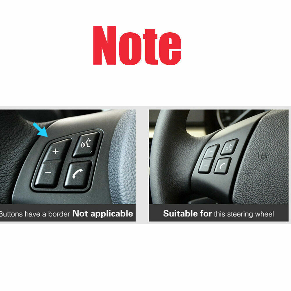 for BMW E90 3SERIES Car Carbon Fiber Steering wheel Button Stickers Trim Cover