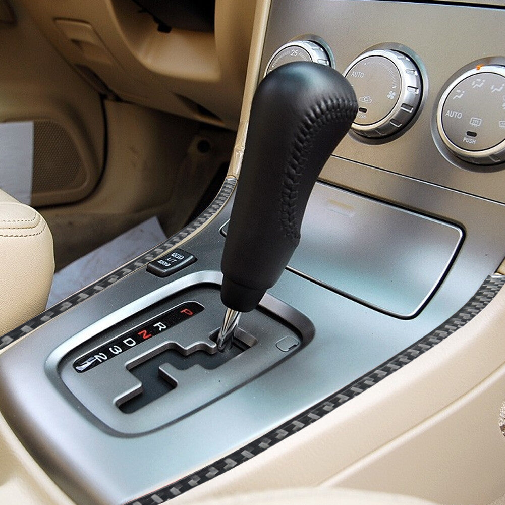 Carbon fiber gear shift side decals suitable for Subaru Forester 2005 - 08