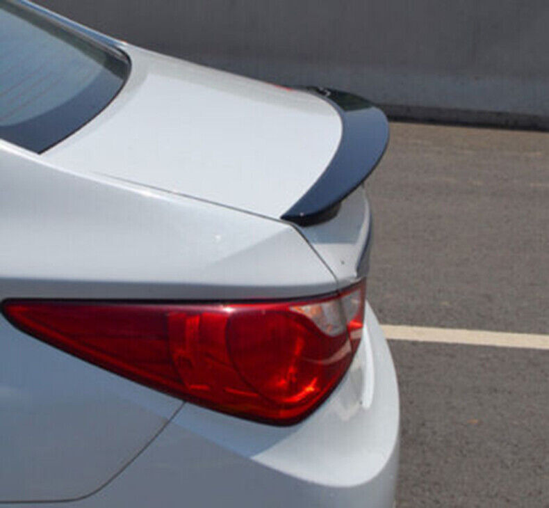 for Hyundai Sonata 2011-14 Gloss Black Rear Trunk Spoiler Lip Tail Wing Bar Trim