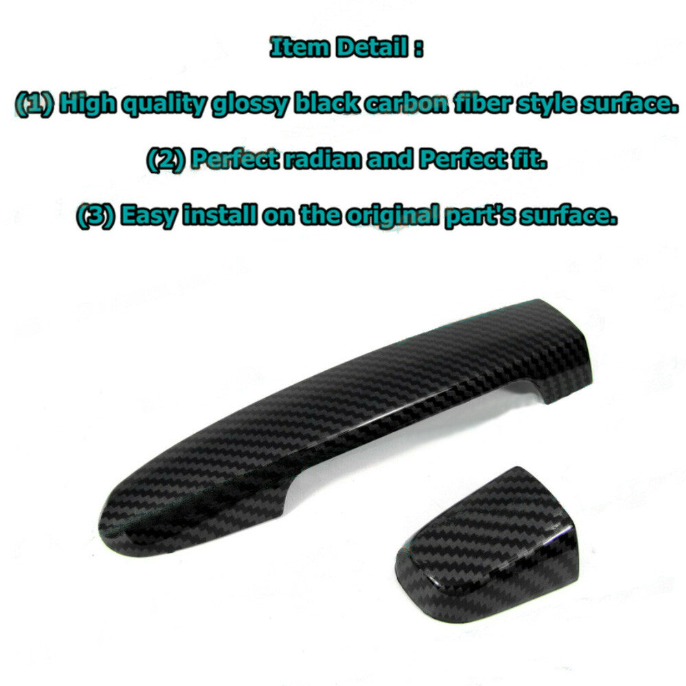 Carbon Fiber Side Door Handle Covers Trims for Toyota Yaris Sedan / Hatchback