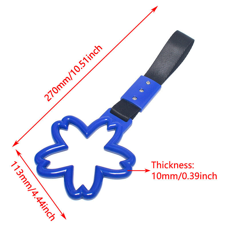 Car Warning Handle Strap Subway Train Bus Cherry Blossom Tsurikawa Ring JDM Blue