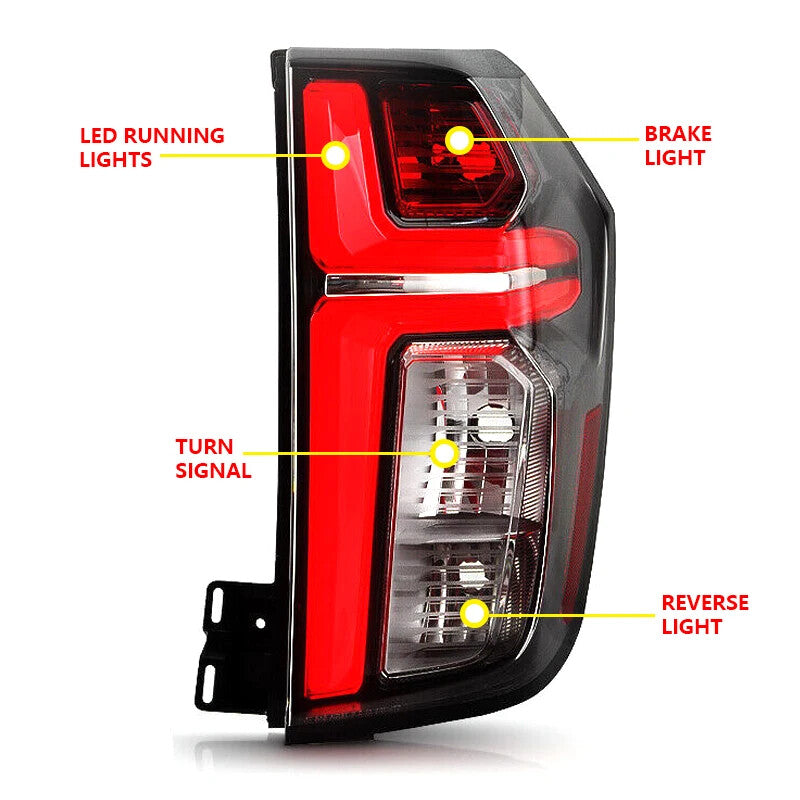Right taillight brake light compatible with 2021-22 for Chevrolet Tahoe/Suburban LED clear lens