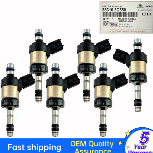 Fuel injector 6X 35310-3C550 suitable for Hyundai - for Kia Cadenza Sorento 2014/2015 3.3L V6
