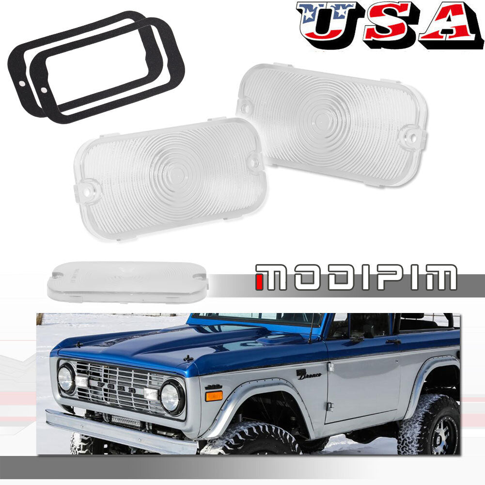 Transparent parking turn signal lens LH, right-hand grip, suitable for Ford for Mustang 1966, 1967, 1968