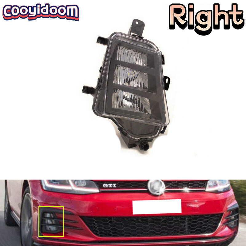 Right LED Daytime Running Fog Light For 17-19 for VW for Golf 7 Facelift MK7.5 GTI GTD