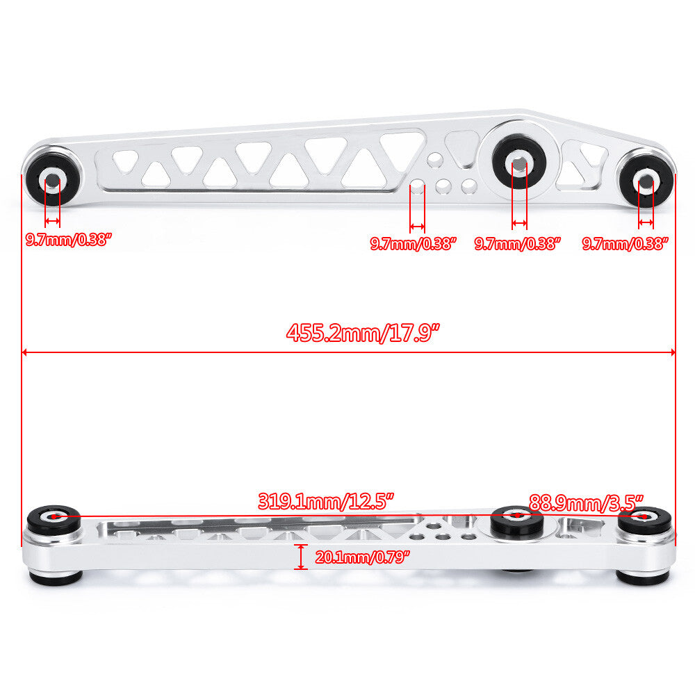 Rear Lower Control Arms Subframe Brace Tie Bar for Honda for Civic EK 96-00 Silver
