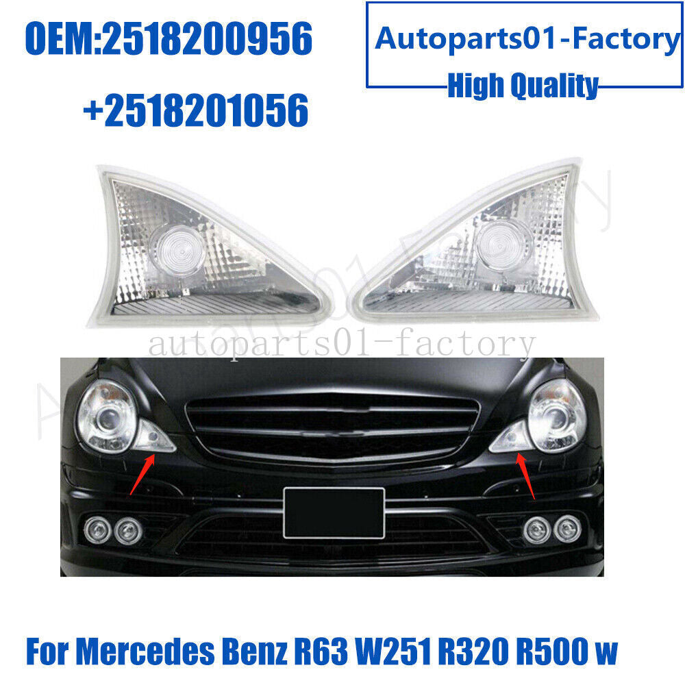 1Pair Front Left Right Pair Corner Lamp for Mercedes-Benz R63 W251 R320 R500 w