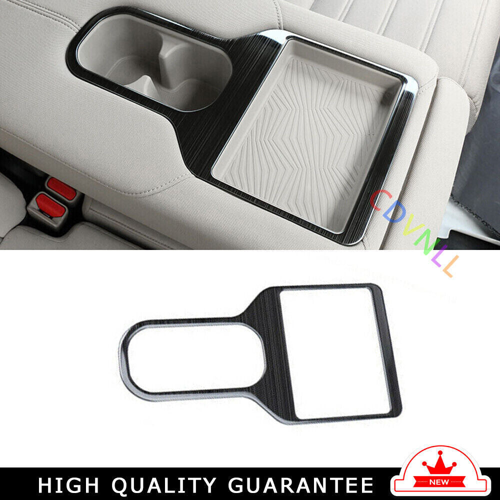 Rear Water Cup Holder Panel Trim 1 for Honda CRV CR-V 2017-2022 Black Titanium