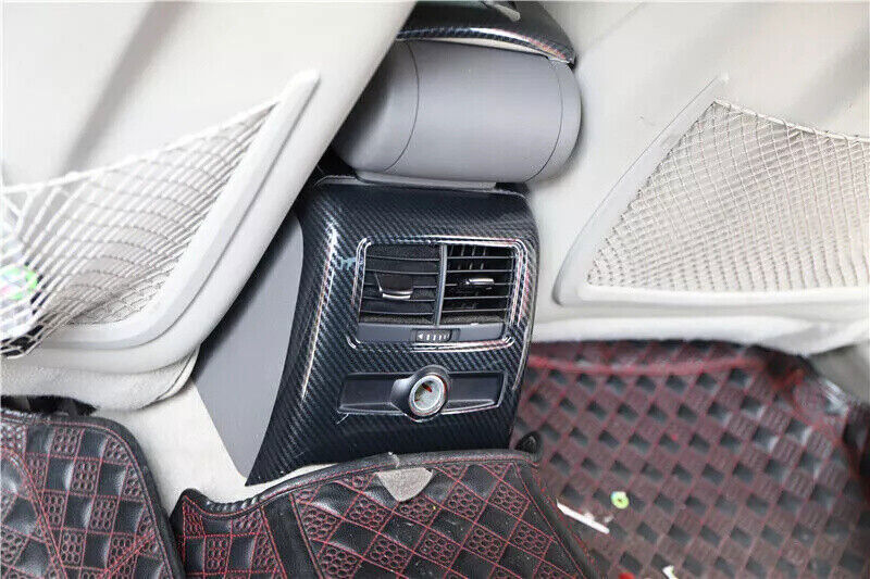 for Audi A6 2005-2011 ABS Carbon Fiber Inner Rear Air Outlet Vent Cover Decor 1P