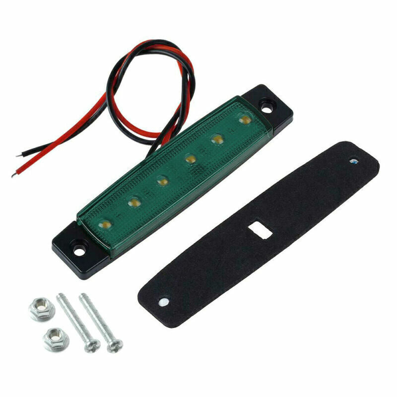 20Pcs 3.8 Smoked Amber Side Marker Indicator Lights 12V 6LED Trailer Truck