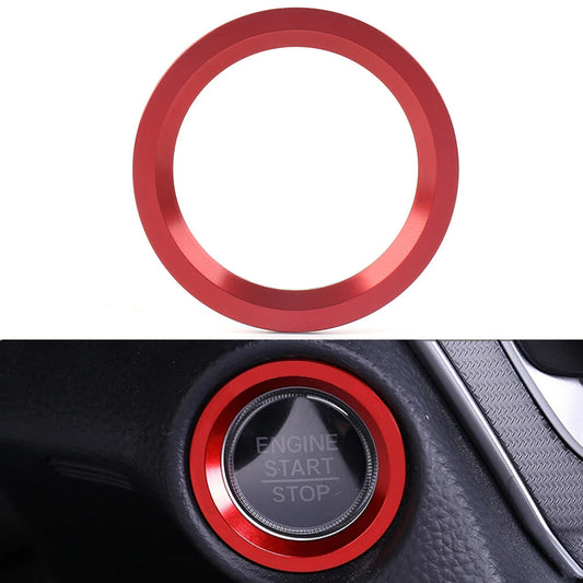 Car Engine Start Stop Switch Button Ring Trim Fit for Honda CRV CR-V 2017-2022 Red