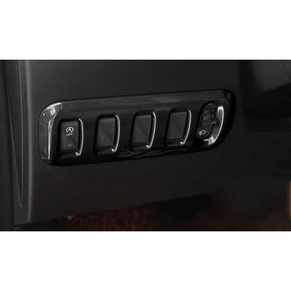 Headlight Button Frame Cover Trim Fit for Mercedes-Benz for SMART 15-18 Bright Black