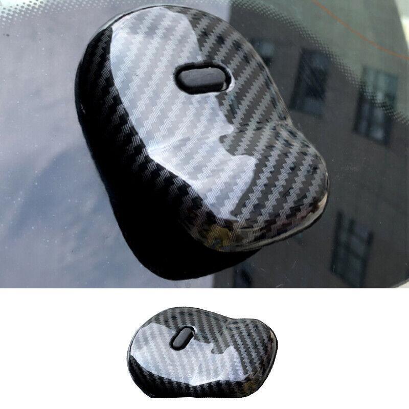 Fit for Benz for Smart Fortwo 15-20 ABS Carbon Fiber Tailgate Rear Door Button Cover