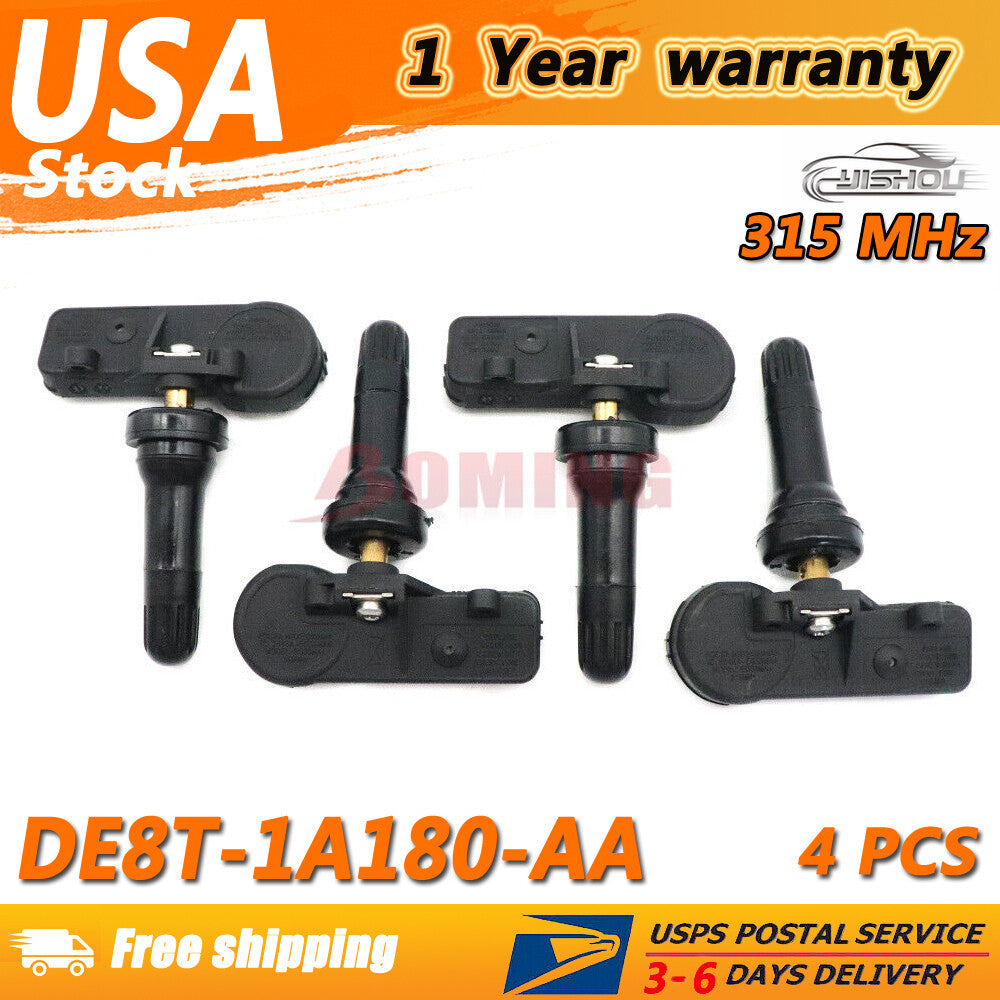 4pcs DE8T-1A180-AA NEW TPMS Tire Pressure Sensor for Ford Focus for Mustang Explorer