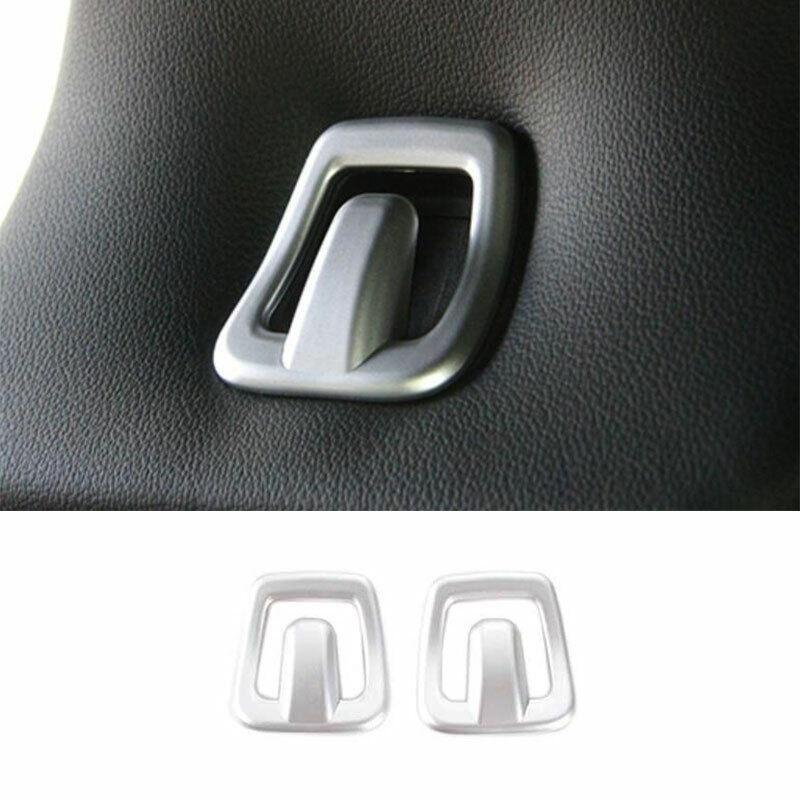 for Ford for Mustang 2015-2022 Matte Silver Front Row for Seat Back Hook Up Trim 2PCS