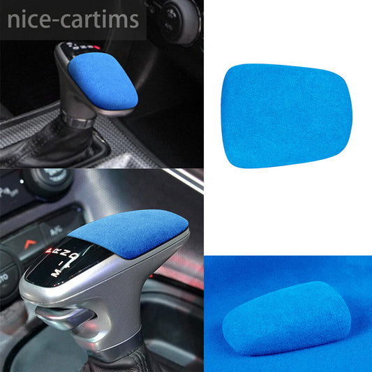 Suede Blue Gear Shift Knob Cover for Dodge for Challenger /Charger 2015+ Accessories